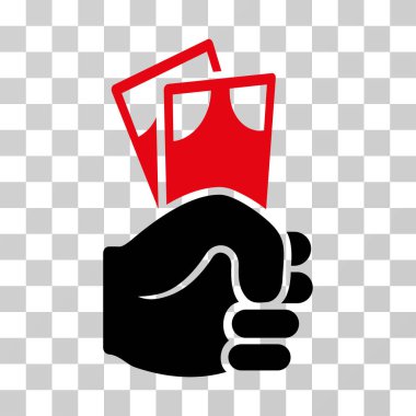 Banknot maaş el vektör simgesi