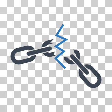 Kırık zincir vektör simgesi