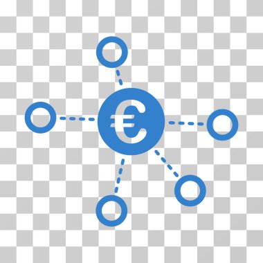 Euro ağ vektör simgesi