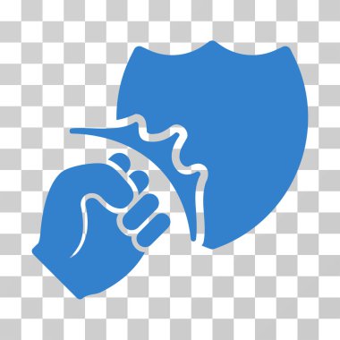 Yumruk Strike kalkan vektör simgesi