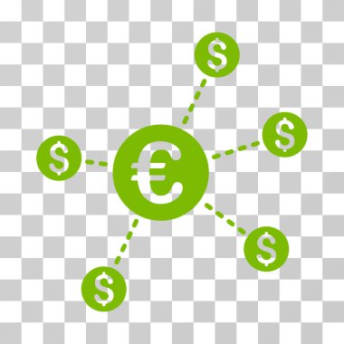 Para birimi ağ düğümleri vektör simgesi