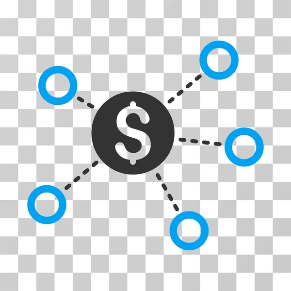 Dollar Network Links Vector Icon — Stock Vector