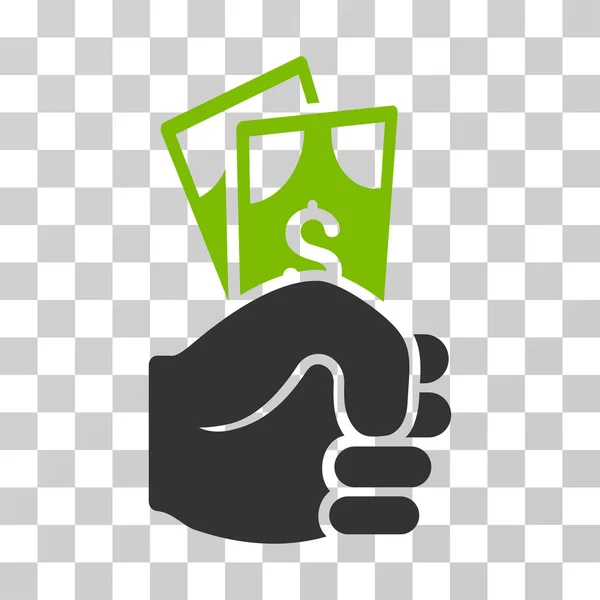 Dollar Banknotes Salary Vector Icon — Stock Vector