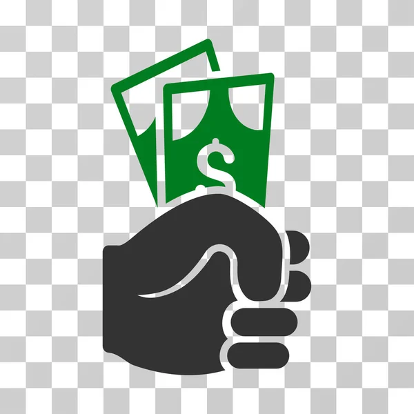 Dollar Banknotes Salary Vector Icon — Stock Vector