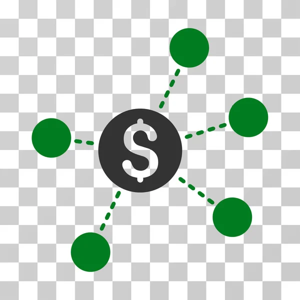 Dollar virtuelle Links Vektor-Symbol — Stockvektor