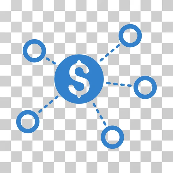 Dollar Network Links Vector Icon — Stock Vector