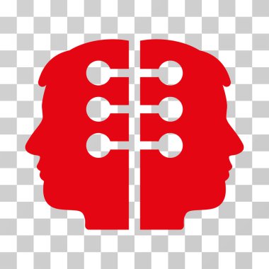 Vektör simge çift kafa arabirimi