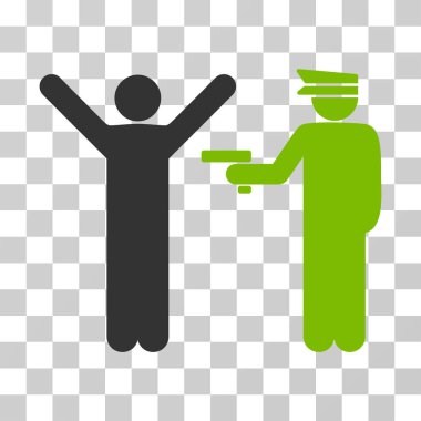 Polis tutuklama vektör simgesi