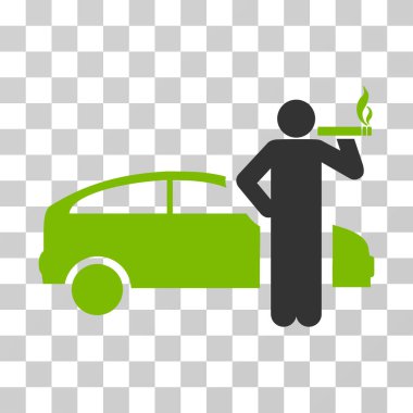 Sigara taksi sürücüsü vektör simgesi