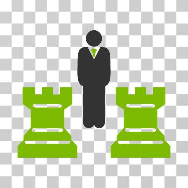 Strateji satranç Towers vektör simgesi