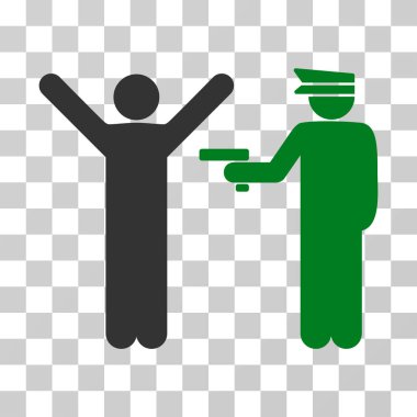 Polis tutuklama vektör simgesi