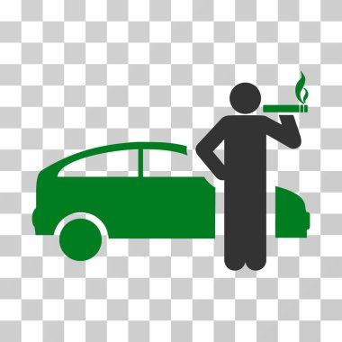 Sigara taksi sürücüsü vektör simgesi