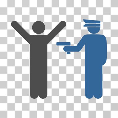 Polis tutuklama vektör simgesi