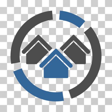 Realty diyagramı vektör simgesi