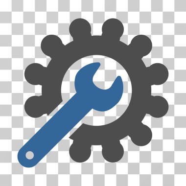 İngiliz anahtarı ve dişli özelleştirme araçları vektör simgesi
