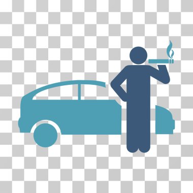 Sigara taksi sürücüsü vektör simgesi