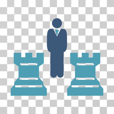 Strateji satranç Towers vektör simgesi