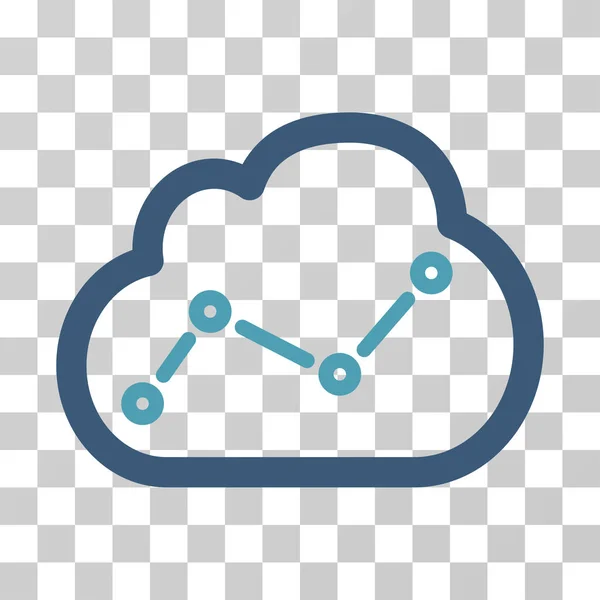 Tendencia de la nube Vector icono — Vector de stock