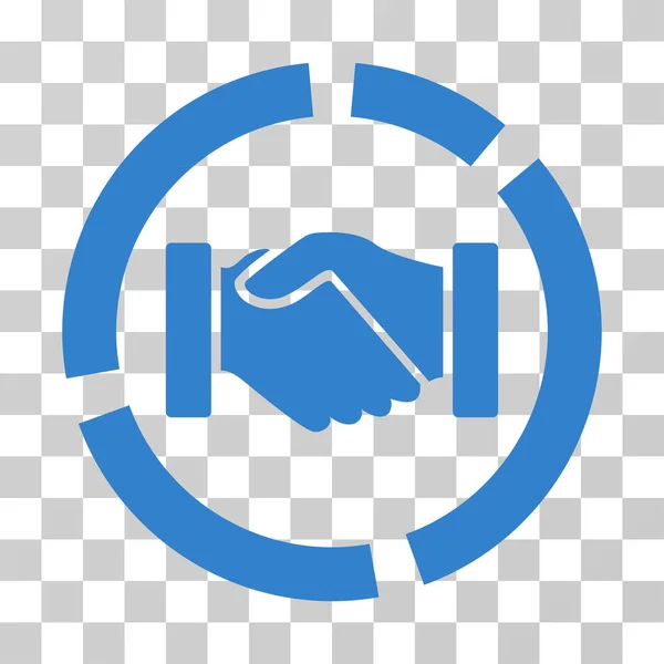 Handshake Diagram Vector Icon — Stock Vector
