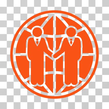 Küresel ortaklık vektör simgesi