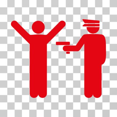 Polis tutuklama vektör simgesi