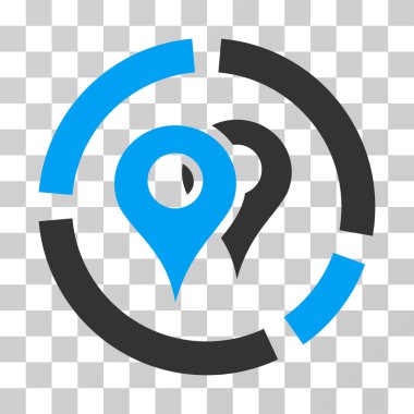 Geo diyagramı vektör simgesi