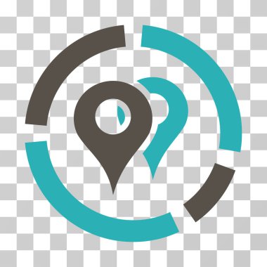 Geo diyagramı vektör simgesi