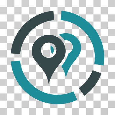 Geo diyagramı vektör simgesi