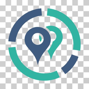 Geo diyagramı vektör simgesi