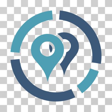 Geo diyagramı vektör simgesi