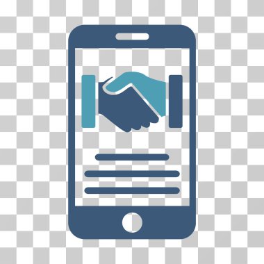 Mobil sözleşmesi karşılıklı vektör simgesi