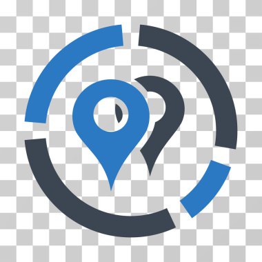 Geo diyagramı vektör simgesi