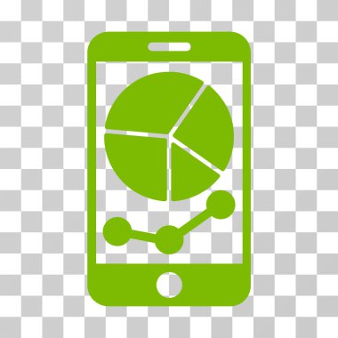 Mobil grafikler vektör simgesi