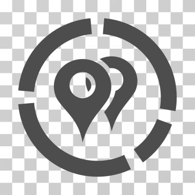 Geo diyagramı vektör simgesi