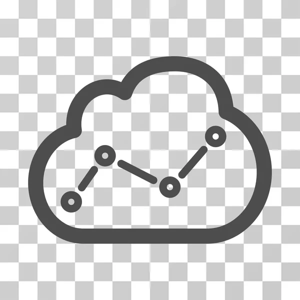 Tendencia de la nube Vector icono — Vector de stock