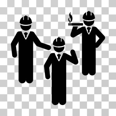 Mühendis kişi tartışma vektör simgesi