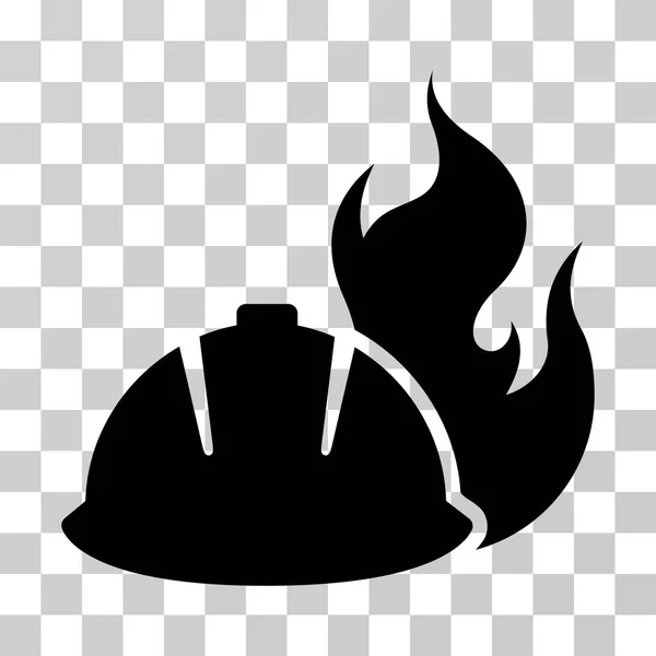 Векторная икона противопожарного шлема — стоковый вектор