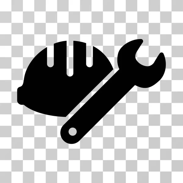 Helmet With Wrench Vector Icon — Stock Vector
