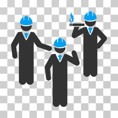 Mühendis kişi tartışma vektör simgesi