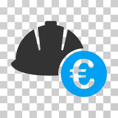 Mühendislik kask ve Euro vektör simgesi