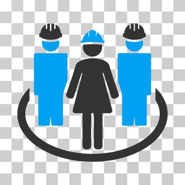 İşçi sosyal ilişkiler vektör simgesi