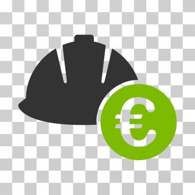 Mühendislik kask ve Euro vektör simgesi