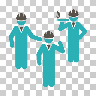 Mühendis kişi tartışma vektör simgesi