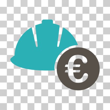 Mühendislik kask ve Euro vektör simgesi