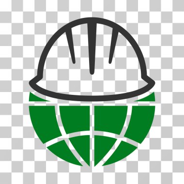 Küresel kask vektör simgesi