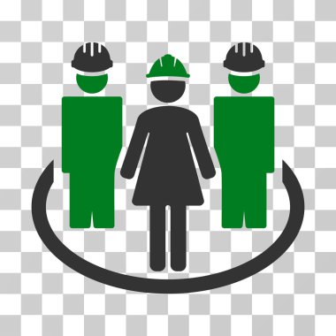 İşçi sosyal ilişkiler vektör simgesi