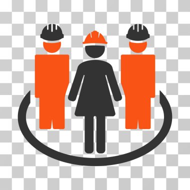 İşçi sosyal ilişkiler vektör simgesi