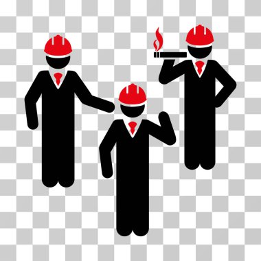 Mühendis kişi tartışma vektör simgesi