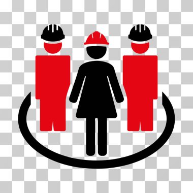 İşçi sosyal ilişkiler vektör simgesi