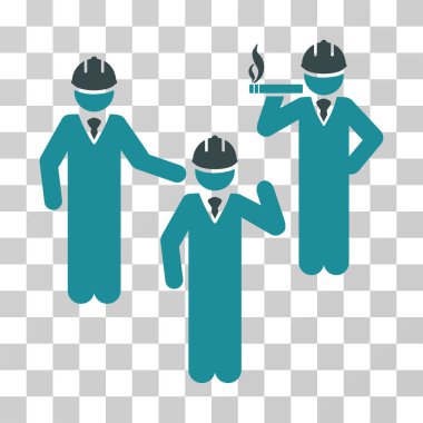 Mühendis kişi tartışma vektör simgesi